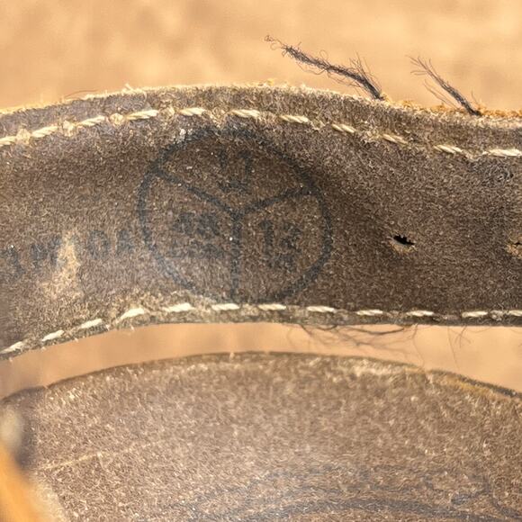 Vintage 90s Dr. Martens Fisherman Sandals Brown Leather Buckle Chunky Men's 12 - Picture 9 of 16